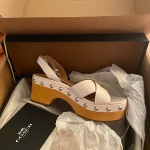 Coach platform sandals